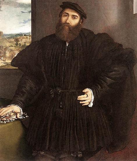 Lorenzo Lotto Portrat eines Edelmannes France oil painting art